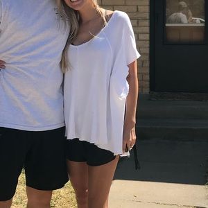 Free People Flowy White Top